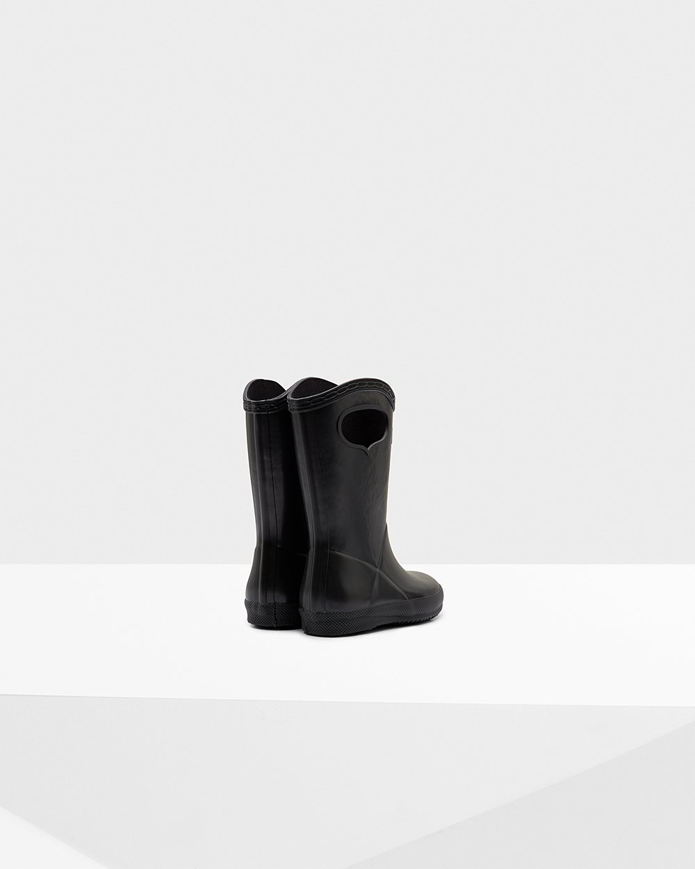 Kids Rain Boots - Hunter Original First Classic Grab Handle (25TCIFMNY) - Black